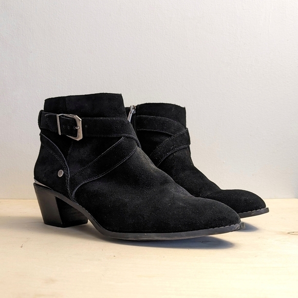 Essex Lane Nara Black Suede Bootie Boots - Picture 13 of 13